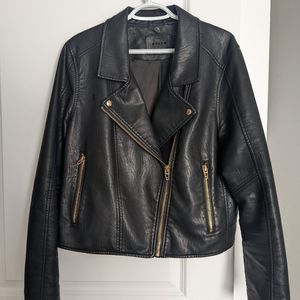 Blank NYC faux leather moto jacket XXL